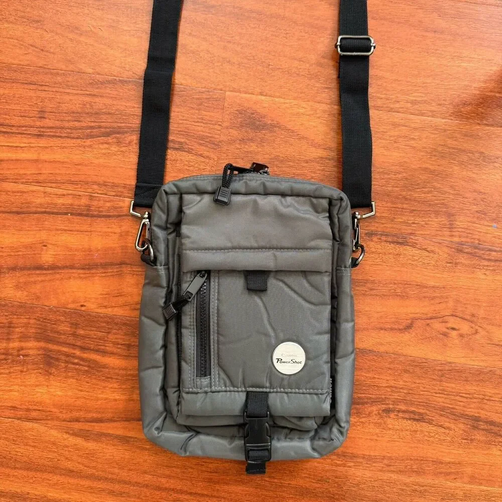 CANON Shoulder Camera Bag Power‎ Shot Dark Gray Medium Case Holster Satchel aa87